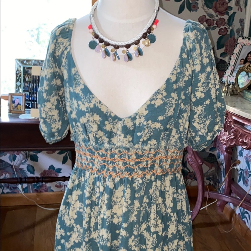 J.Crew Special Edition statement necklace. Woven leather and multi-Gems.